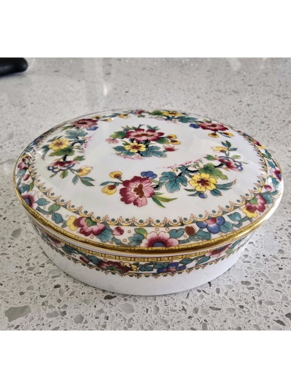 Vintage Coalport Bone China Trinket Dish Ming Rose Made In England